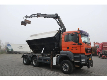 Nosturiauto MAN TGS 33.440 6X6 | 2 SIDE TIPPER | ATLAS 165.2 | GRAB | BIG AXLES: kuva Nosturiauto MAN TGS 33.440 6X6 | 2 SIDE TIPPER | ATLAS 165.2 | GRAB | BIG AXLES