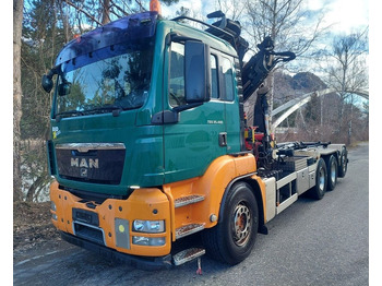 Nosturiauto, Koukkulava kuorma-auto MAN TGS 35.480 8x4, E5, Fassi F235CXP Kran+Abroll: kuva Nosturiauto, Koukkulava kuorma-auto MAN TGS 35.480 8x4, E5, Fassi F235CXP Kran+Abroll