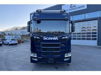 Nosturiauto, Konttialus/ Vaihtokuormatilat kuorma-auto Scania R450 6x2 BDF HMF2120-5: kuva Nosturiauto, Konttialus/ Vaihtokuormatilat kuorma-auto Scania R450 6x2 BDF HMF2120-5