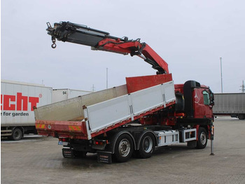 Kippiauto kuorma-auto, Nosturiauto Mercedes-Benz ACTROS 2536 L,EURO 5,THREESIDED,CRANE FASSI: kuva Kippiauto kuorma-auto, Nosturiauto Mercedes-Benz ACTROS 2536 L,EURO 5,THREESIDED,CRANE FASSI