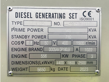 Uusi Sähkögeneraattori Doosan DP180LB - 710 kVA Generator - DPX 19857: kuva Uusi Sähkögeneraattori Doosan DP180LB - 710 kVA Generator - DPX 19857