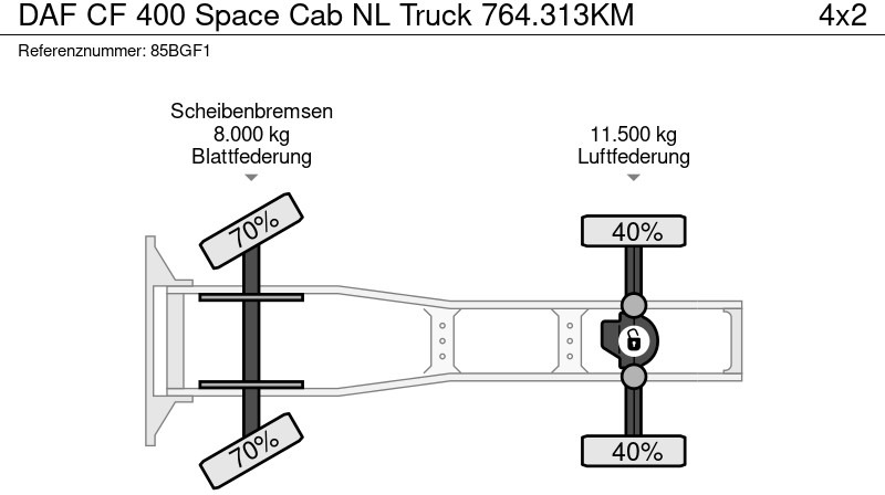 Vetopöytäauto DAF CF 400 Space Cab NL Truck 764.313KM: kuva Vetopöytäauto DAF CF 400 Space Cab NL Truck 764.313KM