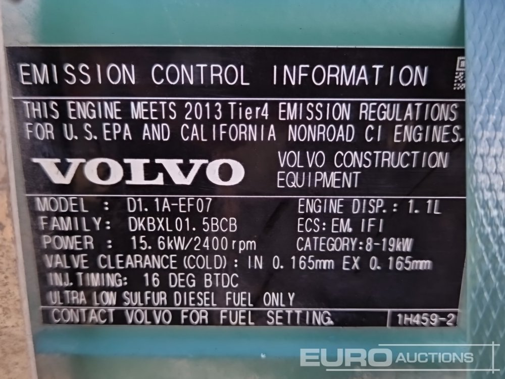 Moottori Volvo 3 Cylinder Diesel Engine to fit Volvo ECR25D: kuva Moottori Volvo 3 Cylinder Diesel Engine to fit Volvo ECR25D